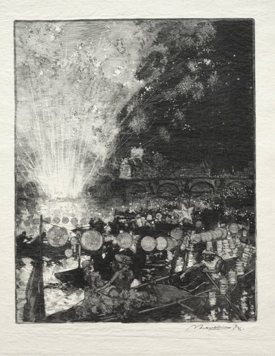 Venetiansk parti av Auguste Louis Lepère