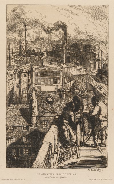 Gazette des Beaux-Arts: The Gobelins Quarter av Auguste Louis Lepère