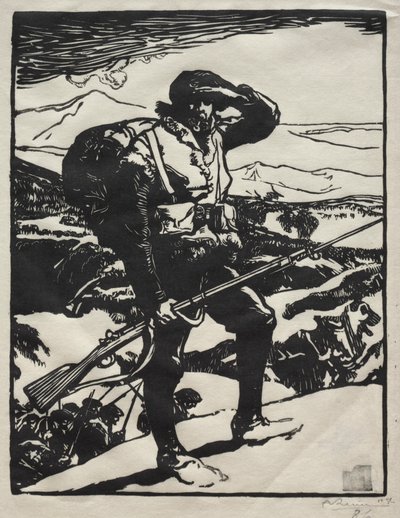 Krigens historie: Alpine Chasseur. av Auguste Louis Lepère