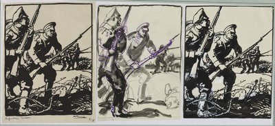 Russisk infanteri, 1914. av Auguste Louis Lepère