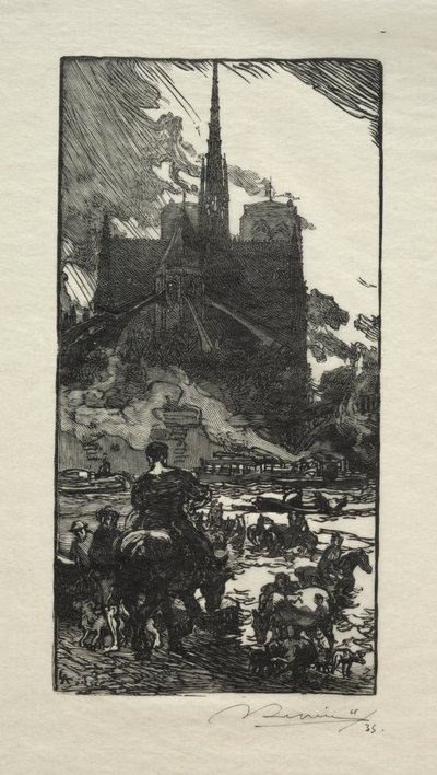 LAbreuvoir ved Point St. Louis. av Auguste Louis Lepère