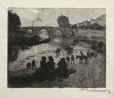 Vanningsstedet til Pont Marie av Auguste Louis Lepère