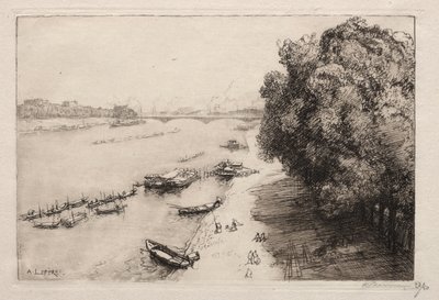 Seinen ved Pont Nationale, 1914. av Auguste Louis Lepère