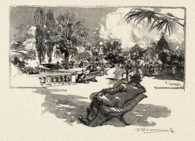 The Terrace of the Liberal Arts. av Auguste Louis Lepère