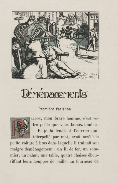 Landscapes and Street Corners: Moving , 1900. av Auguste Louis Lepère