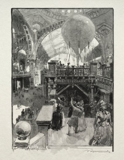 Palace of Liberal Arts, interiør. av Auguste Louis Lepère