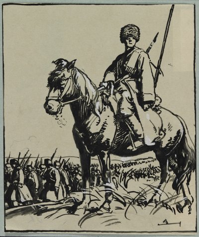 Kosakkoffiser av Auguste Louis Lepère