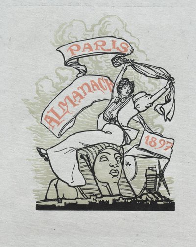 Paris Almanac, 1897: Bakside, 1897. av Auguste Louis Lepère