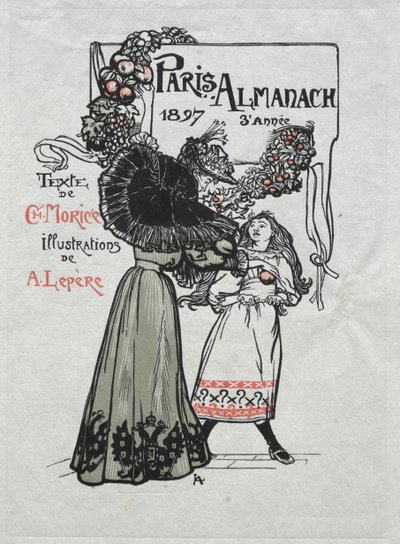 Paris Almanac, 1897: Omslag av Auguste Louis Lepère
