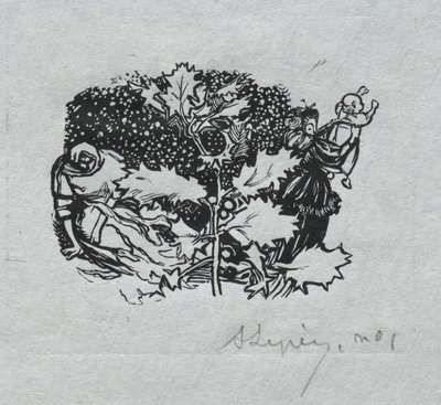 Paris-almanakk, 1897: Halestykke, vinter av Auguste Louis Lepère