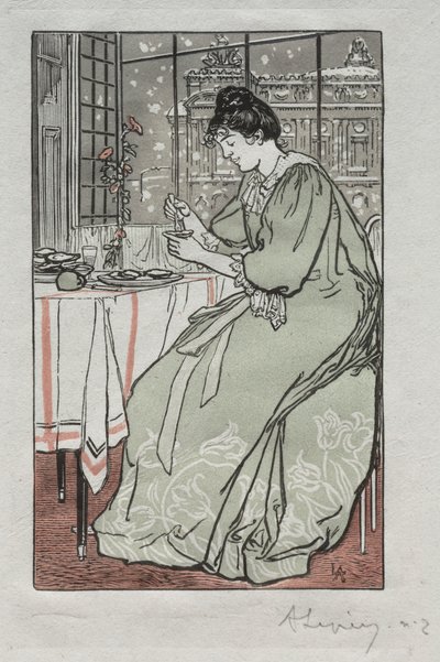 Paris Almanac, 1897: Vinter av Auguste Louis Lepère