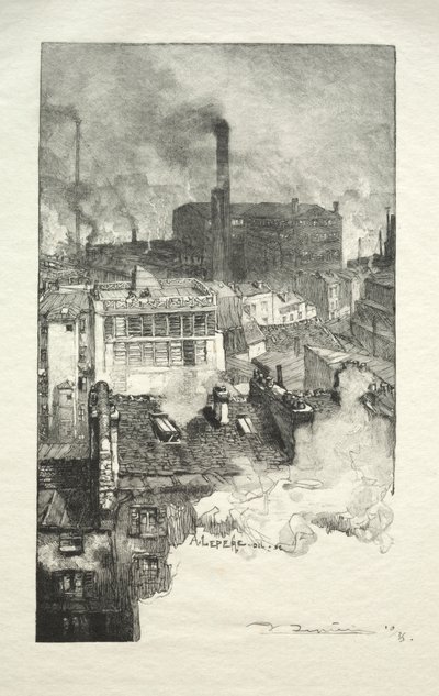Gobelins-distriktet av Auguste Louis Lepère