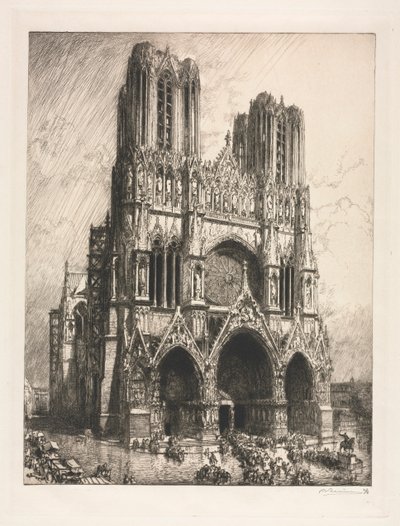 Reims katedral av Auguste Louis Lepère