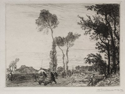 Retur fra St. Jean-de-Mont-markedet, 1910. av Auguste Louis Lepère