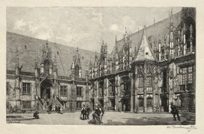 Illustrert Rouen: The Palace of Justice av Auguste Louis Lepère