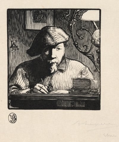 Selvportrett, 1895. av Auguste Louis Lepère
