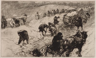 Snøballkamp: Flower Quay av Auguste Louis Lepère