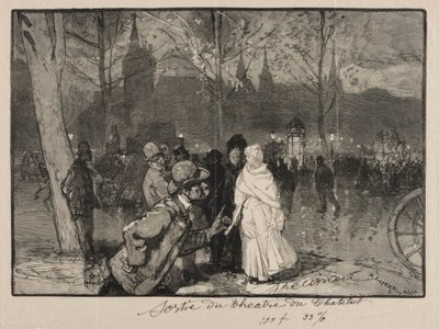 Forlater Chatelet Theatre av Auguste Louis Lepère