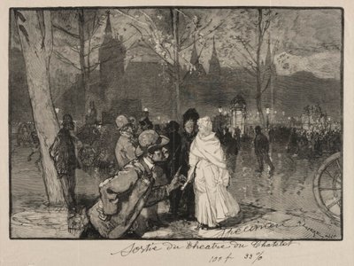 Forlater Théâtre du Chatelet. av Auguste Louis Lepère