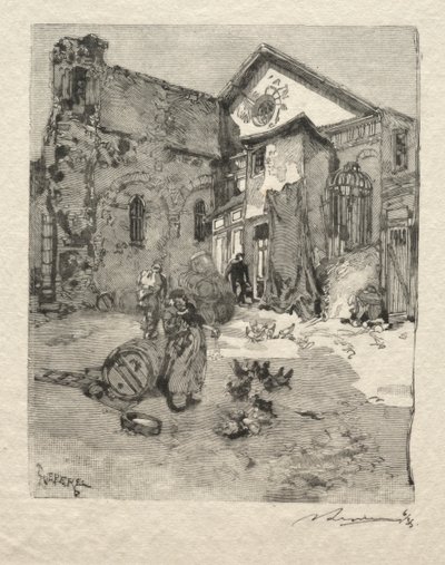 St. Julian den fattige: Portalen av Auguste Louis Lepère