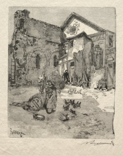 St. Julian den fattige: Portalen. av Auguste Louis Lepère