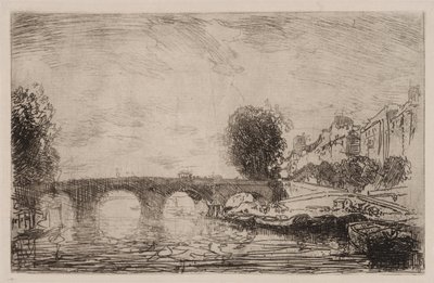 Solnedgang ved Pont Marie av Auguste Louis Lepère