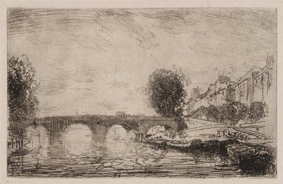 Solnedgang ved Pont Marie, 1890. av Auguste Louis Lepère