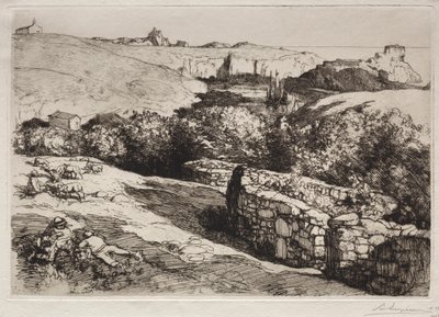 Utsikt over havnen i La Meule av Auguste Louis Lepère