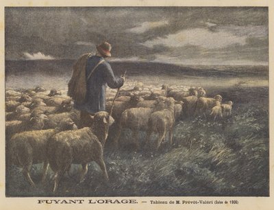 Flykter fra stormen av Auguste Prévot Valeri
