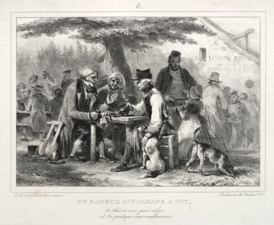 Album for 1832: En berømt diplomat sa... av Auguste Raffet