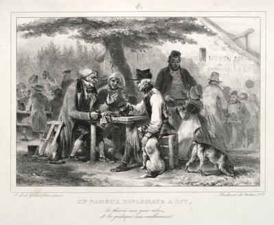 Album for 1832: En berømt diplomat sa..., 1832. av Auguste Raffet