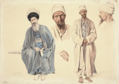 En eldre jøde og en muslimsk tatar på Krim av Auguste Raffet