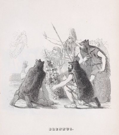 Brennus fra The Complete Works of Béranger, 1836 av Auguste Raffet