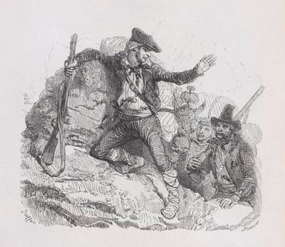 Smuglerne, fra The Complete Works of Béranger, 1836 av Auguste Raffet