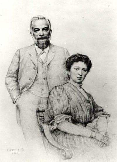 Adolphe Giraudon (1849-1929) og hans kone, Claire, 1907 av Auguste Raynaud