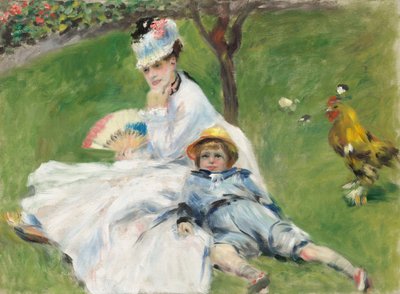 Madame Monet og hennes sønn av Auguste Renoir