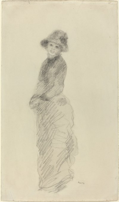 Ung kvinne står av Auguste Renoir