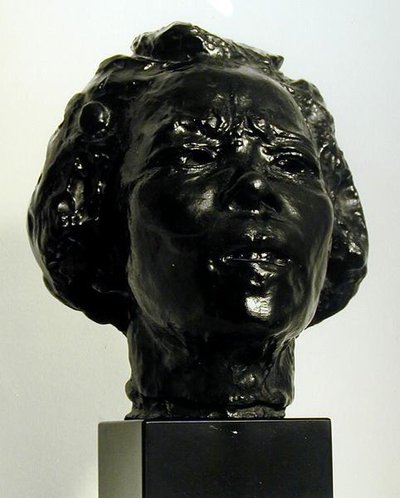 Hanako (bronse) (s/hvitt bilde) av Auguste Rodin