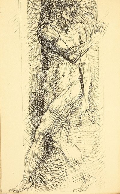 Illustrasjon for Les Fleurs du Mal Ondskapens blomster av Charles Baudelaire, 1887-1888. av Auguste Rodin