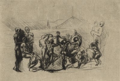 La Ronde, ca. 1883 (tørrpunkt) av Auguste Rodin