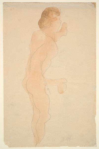 Naken stående, side og rygg av Auguste Rodin