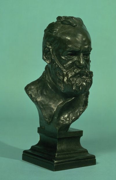 Portretthode av Victor Hugo (1802-85) (bronse) av Auguste Rodin