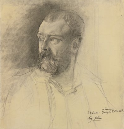 Portrett av Octave Mirbeau 1848-1917, ca 1893 av Auguste Rodin
