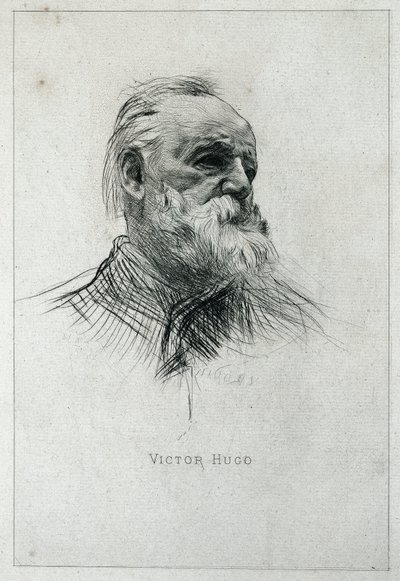 Portrett av forfatteren Victor Hugo av Auguste Rodin