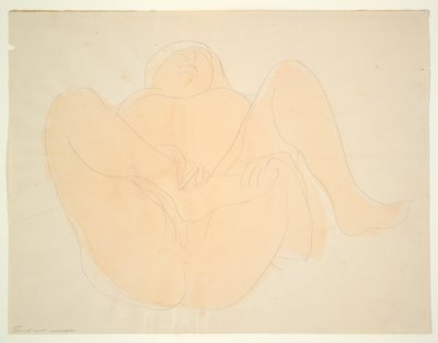 Liggende naken kvinne av Auguste Rodin