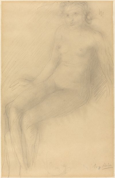Sittende naken kvinne av Auguste Rodin