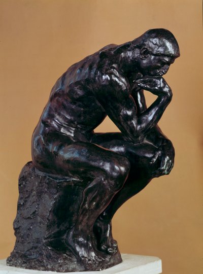 Tenkeren Bronseskulptur av Auguste Rodin (1840-1917). av Auguste Rodin