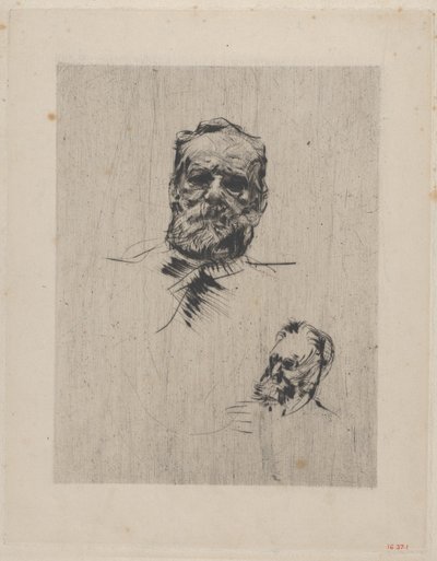 Victor Hugo fullt ansikt, 1885. av Auguste Rodin