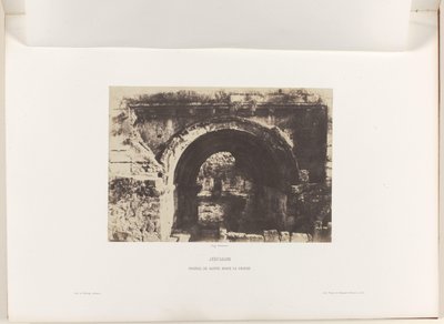 Buen til kirken Saint Mary of the Latins, Jerusalem Jerusalem. Portail de Sainte Marie la Grande (tittel på objekt) av Auguste Salzmann