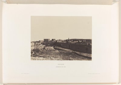 Utsikt over Jerusalem fra Sion Jerusalem. Festningen Sion (tittel på objekt) av Auguste Salzmann
